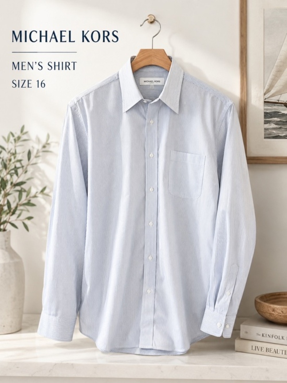 Men’s Michael Kors long sleeved shirt size 16
